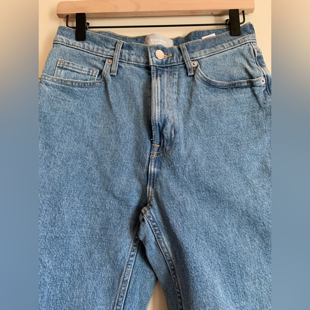 Everlane Womens Straight Jeans Blue 26 Inch Cotton Cheeky Crop Bottoms Pants - Picture 2 of 4